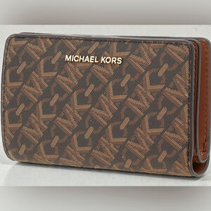 Michael Kors Empire Logo Medium Snap
Zip Around Wallet Brown/Luggage